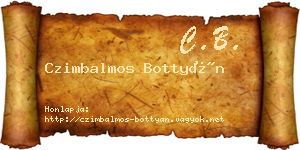 Czimbalmos Bottyán névjegykártya